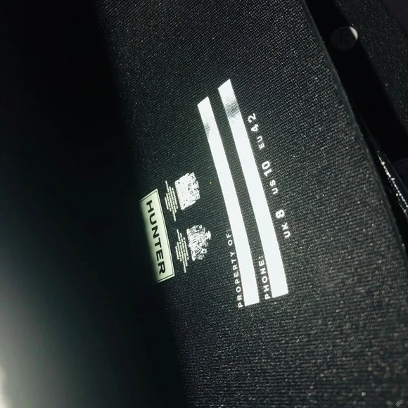 Hunter Black Glitter Rain Boots - Picture 5 of 8